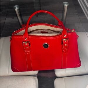 Dooney & Bourke Red Pebbled Leather Satchel / Tote